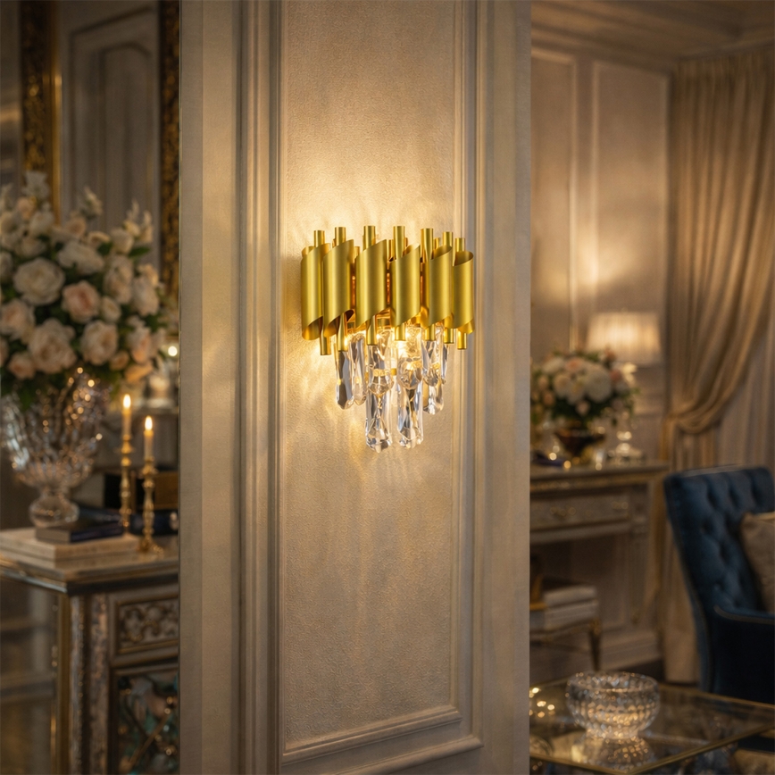 Brilagi - Стенно осветително тяло ECLIPSE 2xE14/10W/230V златисто