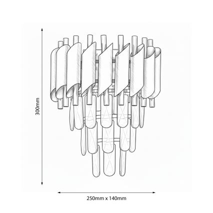 Brilagi - Стенно осветително тяло ECLIPSE 2xE14/10W/230V златисто