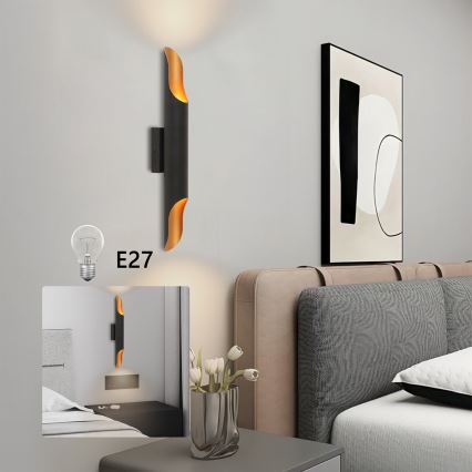 Brilagi - Стенно осветително тяло KALMAR 2xE27/40W/230V черно/бронзово