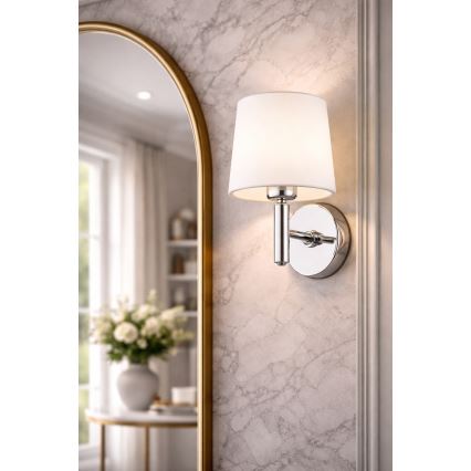 Brilagi - Стенно осветително тяло MONTE 1xE27/60W/230V кремав/лъскав хром