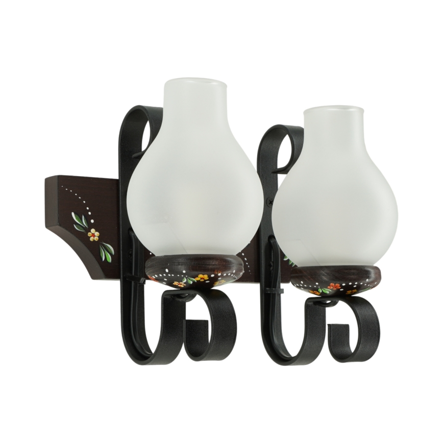 Brilagi - Стенно осветително тяло QUEEN 2xE14/40W/230V бук/венге