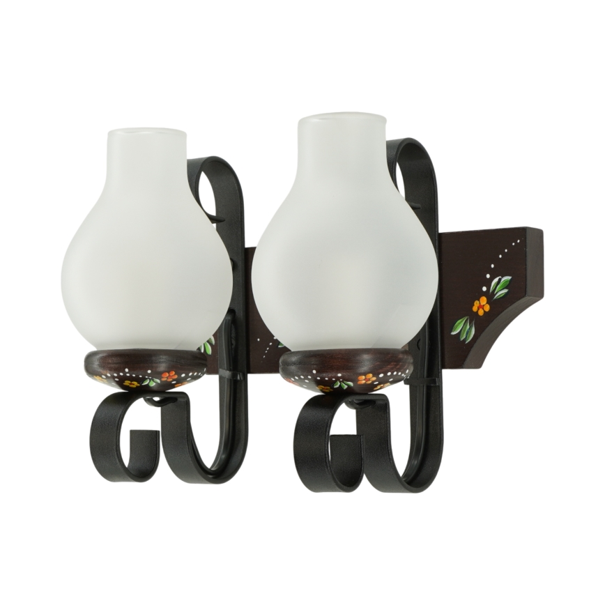 Brilagi - Стенно осветително тяло QUEEN 2xE14/40W/230V бук/венге