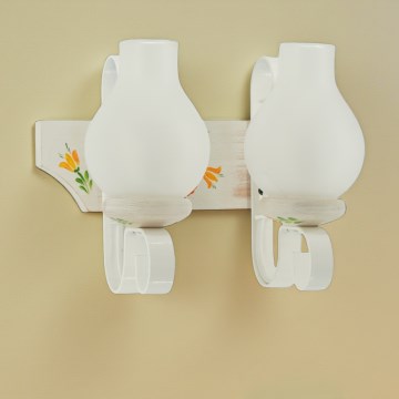 Brilagi - Стенно осветително тяло QUEEN 2xE14/40W/230V бук/кремаво