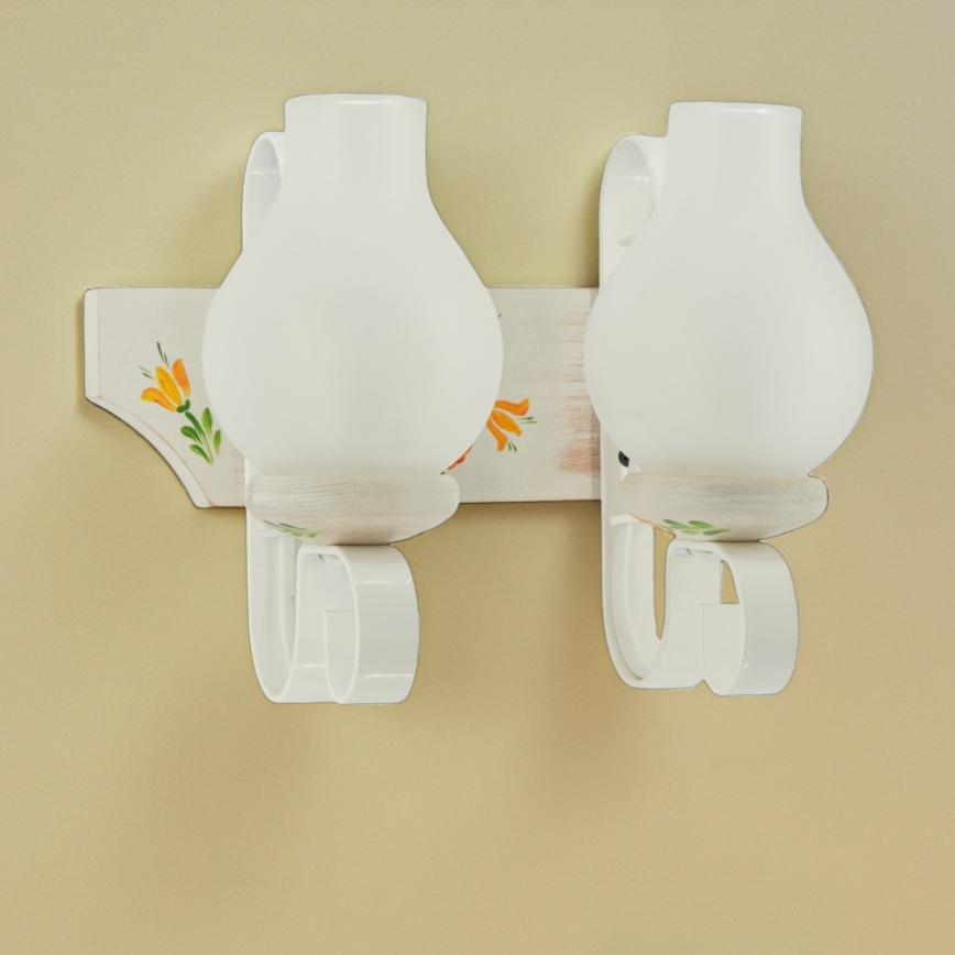 Brilagi - Стенно осветително тяло QUEEN 2xE14/40W/230V бук/кремаво