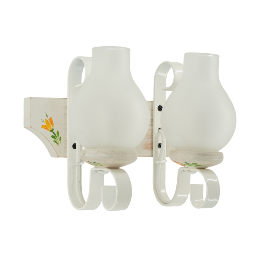 Brilagi - Стенно осветително тяло QUEEN 2xE14/40W/230V бук/кремаво