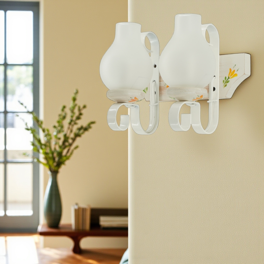 Brilagi - Стенно осветително тяло QUEEN 2xE14/40W/230V бук/кремаво