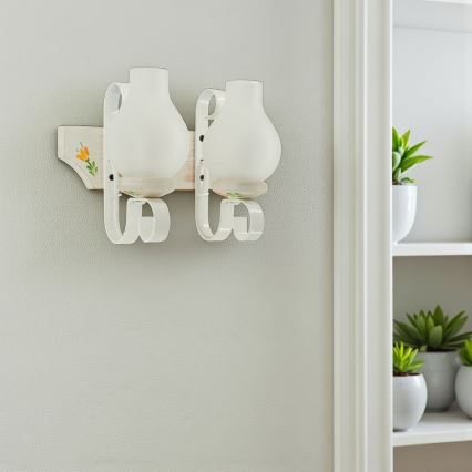 Brilagi - Стенно осветително тяло QUEEN 2xE14/40W/230V бук/кремаво