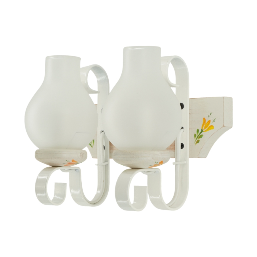 Brilagi - Стенно осветително тяло QUEEN 2xE14/40W/230V бук/кремаво