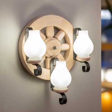 Brilagi - Стенно осветително тяло ROATA APLICA 3xE14/40W/230V дъб