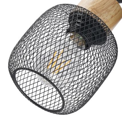 Brilagi - Стенно точково осветително тяло BASKLITE 1xE27/15W/230V дърво/черно