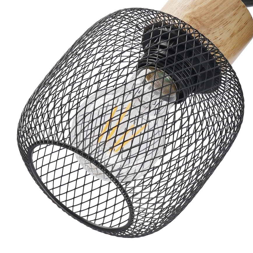 Brilagi - Стенно точково осветително тяло BASKLITE 1xE27/15W/230V дърво/черно