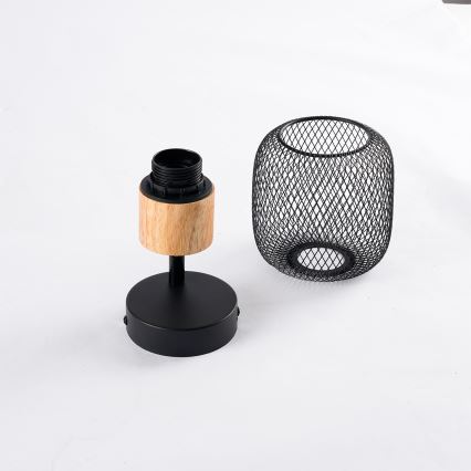 Brilagi - Стенно точково осветително тяло BASKLITE 1xE27/15W/230V каучуково дърво/черен