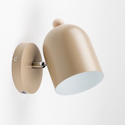 Brilagi - Стенно точково осветително тяло GALLION 1xE27/15W/230V бежово