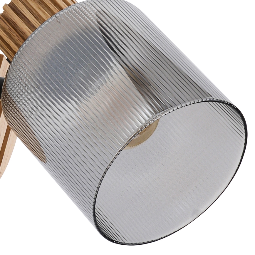 Brilagi - Стенно точково осветително тяло HYGGE 1xE14/15W/230V каучукова дървесина/димчато