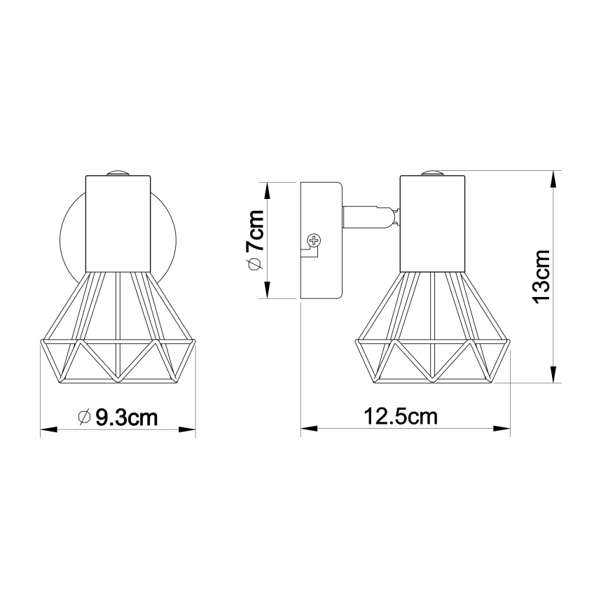 Brilagi - Стенно точково осветително тяло CAGE 1xE14/40W/230V