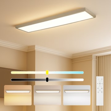 Brilagi - Светодиодно (LED) димируемо таванно осветително тяло за баня FRAME SMART LED/50W/230V 120x30 cm 3000-6000K IP44 бежово + дистанционно управление