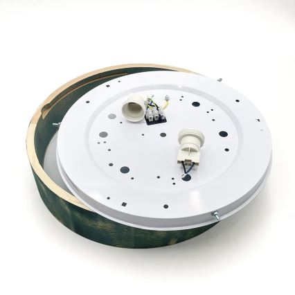 Brilagi - Таванен плафон PINO, 2xE27/15W/230V, от бор/зелен, Ø 37,5 см