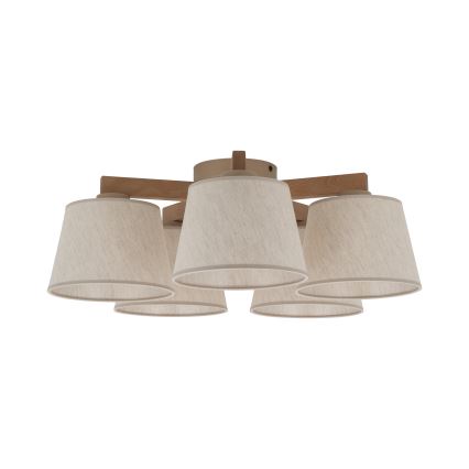 Brilagi - Таванен полилей LATTE SABIA 5xE27/15W/230V бор/кремав