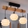 Brilagi - Таванен полилей WOOD GLASS 3xE27/60W/230V бор/черен/бял