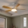 Brilagi - Таванен вентилатор с димируемо LED осветление, LED/34W/230V, 3000–6500K, Ø132 см, бял/кафяв + дистанционно управление