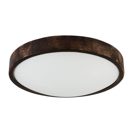 Brilagi - Таванно осветително тяло CARVALHO SLIM SMOKEY 2xE27/60W/230V дъб, диаметър 37,5 см