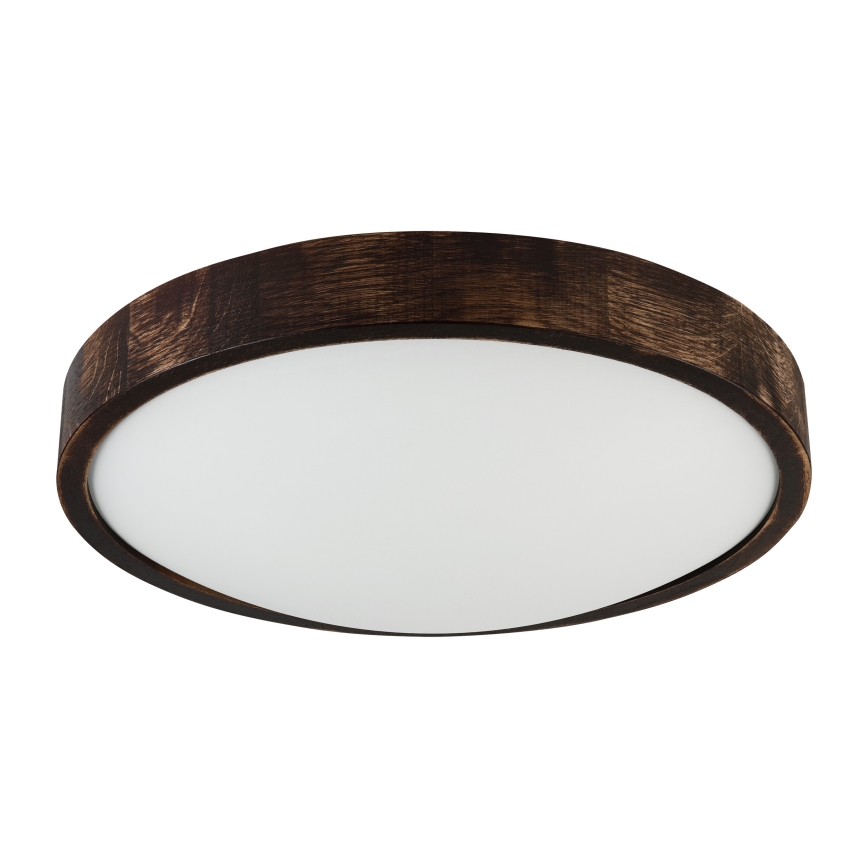 Brilagi - Таванно осветително тяло CARVALHO SLIM SMOKEY 2xE27/60W/230V дъб, диаметър 37,5 см