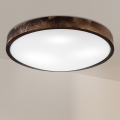 Brilagi - Таванно осветително тяло CARVALHO SLIM SMOKEY 3xE27/60W/230V дъб Ø 47,5 см