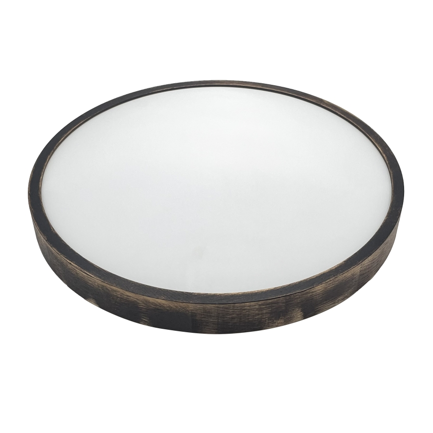 Brilagi - Таванно осветително тяло CARVALHO SLIM SMOKEY 3xE27/60W/230V дъб Ø 47,5 см