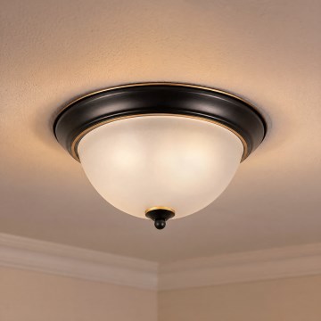 BRILAGI - Таванно осветително тяло FRESCO 2x E27/40W/230V, Ø 28 см, черно/златно