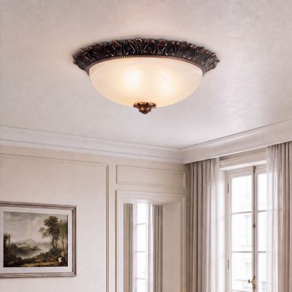Brilagi - Таванно осветително тяло FRESCO 2xE27/40W/230V диаметър 30 см бронзово