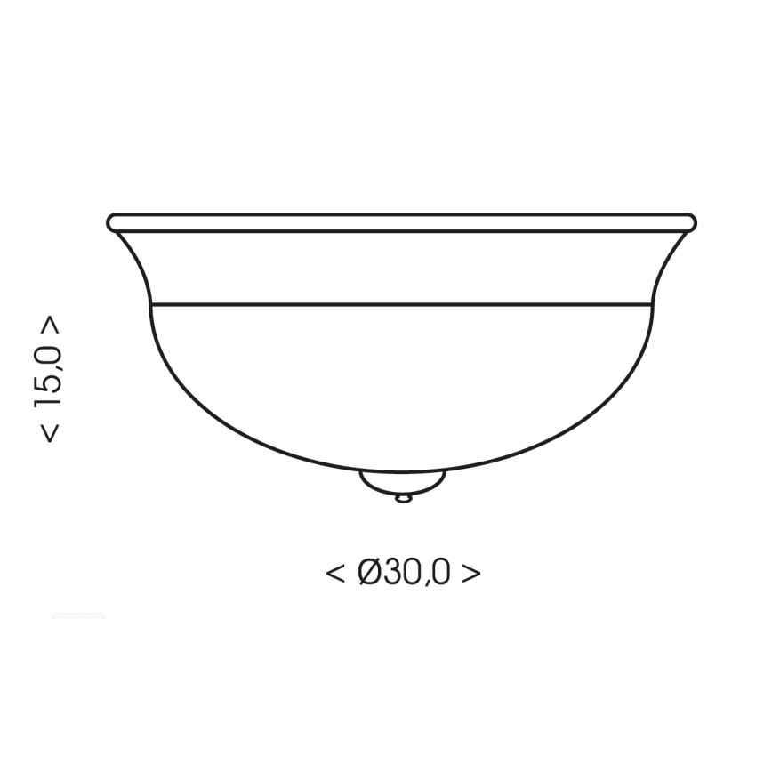 Brilagi - Таванно осветително тяло FRESCO 2xE27/40W/230V Ø 30 см, сребристо