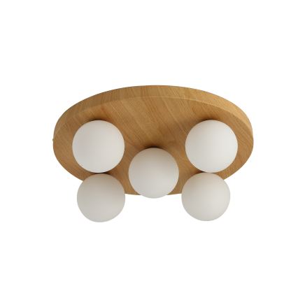 Brilagi - Таванно осветително тяло LUND WOOD 5xG9/9W/230V, диаметър 40 см, дърво