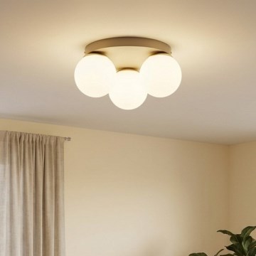 Brilagi - Таванно осветително тяло MILO ECRU 1xE27/60W/230V Ø 15 см бежово/златно