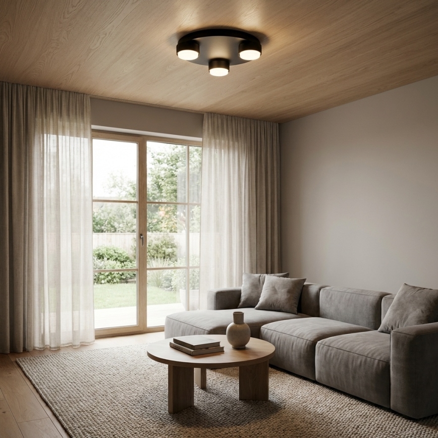 Brilagi - Таванно осветително тяло MONO 3xGX53/12W/230V, диаметър 30 см, черно