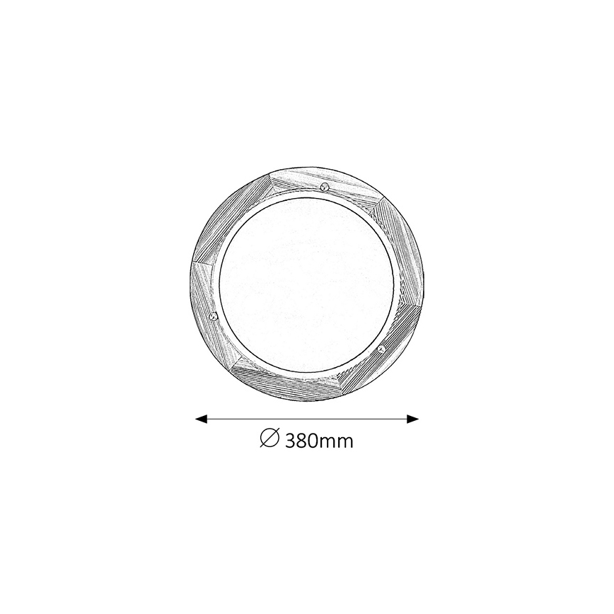 Brilagi - Таванно осветително тяло ORBIS 2xE27/60W/230V, Ø 38 см, от бор