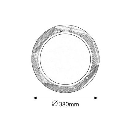 Brilagi - Таванно осветително тяло ORBIS 2xE27/60W/230V, Ø 38 см, от бор