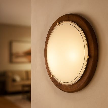 Brilagi - Таванно осветително тяло ORBIS 2xE27/60W/230V Ø 38 см, от бор