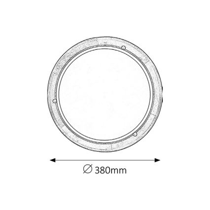 Brilagi - Таванно осветително тяло ORBIS 2xE27/60W/230V Ø 38 см, от бор