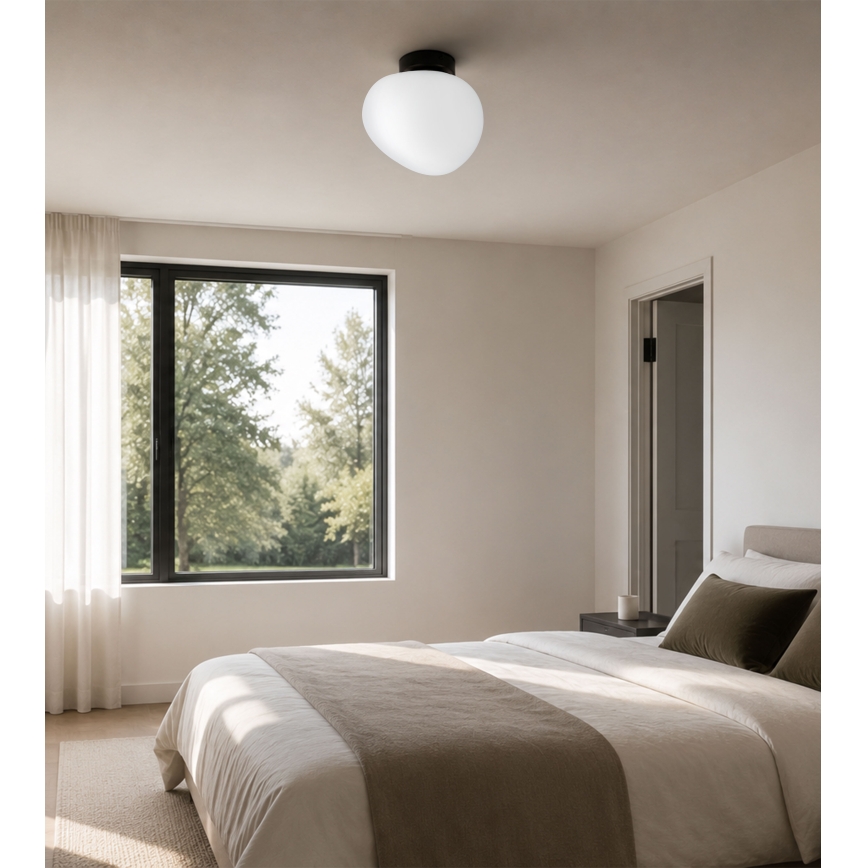 BRILAGI - Таванно осветително тяло PEBBLES 1xE27/40W/230V Ø 20 см, черно