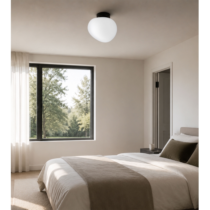 BRILAGI - Таванно осветително тяло PEBBLES 1xE27/40W/230V Ø 20 см, черно
