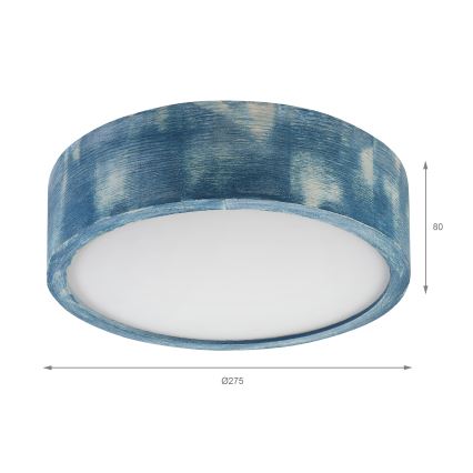 Brilagi - Таванно осветително тяло PINO 1xE27/15W/230V бор/син диам. 27,5 cm