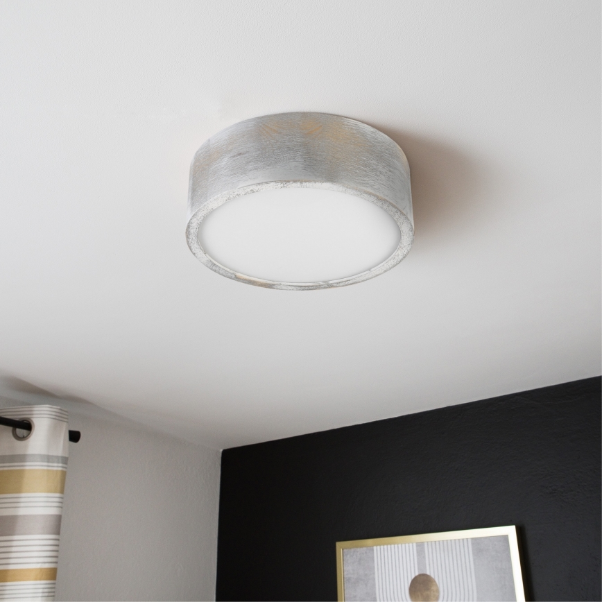 Brilagi - Таванно осветително тяло PINO 1xE27/15W/230V борово/сребристо Ø 27,5 см