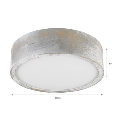 Brilagi - Таванно осветително тяло PINO 1xE27/15W/230V борово/сребристо Ø 27,5 см