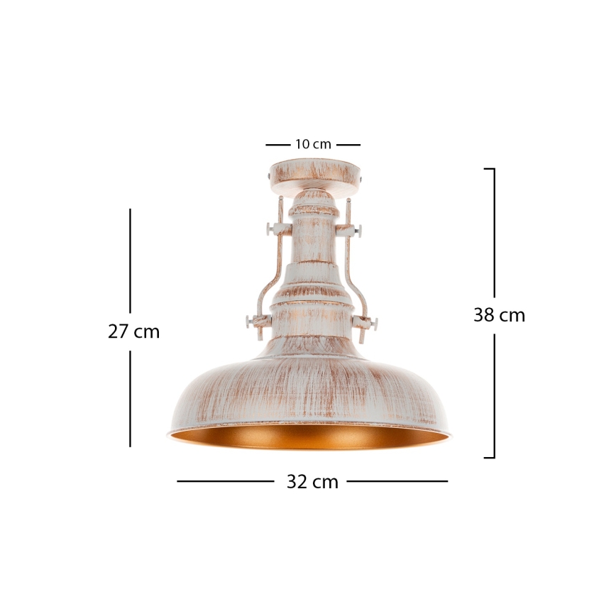 Brilagi - Таванно осветително тяло PYRONIC 1xE27/40W/230V Ø 32 см кремав/патина