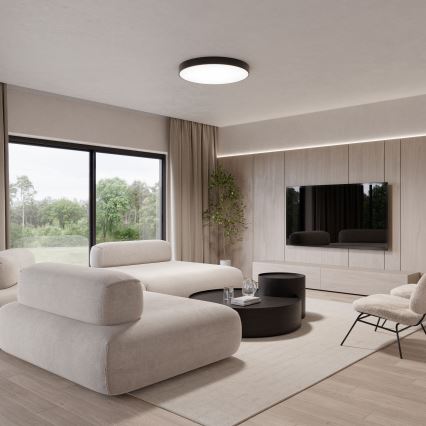 Brilagi - Таванно осветително тяло с вграден сензор CLARE, 5xE27/40W/230V, Ø 60 см, черно