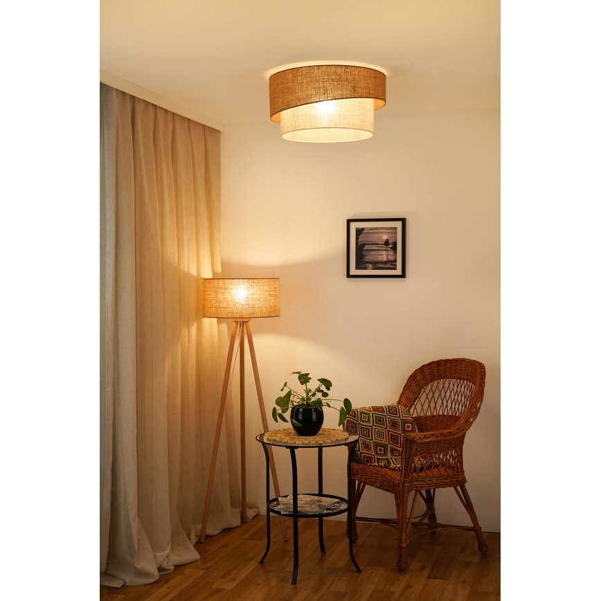 Brilagi - Плафон SHINE 1xE27/15W/230V Ø 50 см бежово/кремаво