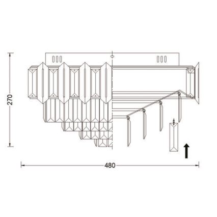 Brilagi - Таванно осветително тяло SPECTRA 5xE14/40W/230V Ø 48 см, черно
