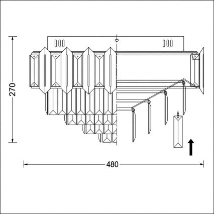 BRILAGI - Таванно осветително тяло SPECTRA 5xE14/40W/230V Ø 48 см, черно