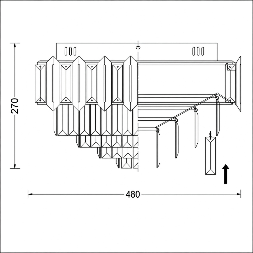 BRILAGI - Таванно осветително тяло SPECTRA 5xE14/40W/230V Ø 48 см златно