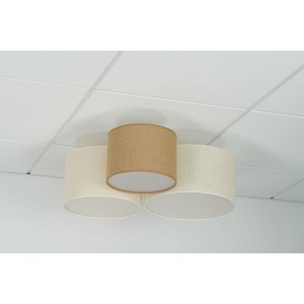 Brilagi - Tаванно осветително тяло SPIDER 3xE27/15W/230V 60x70 cm бежово/кремаво